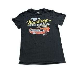 Ford Mustang Graphic T-Shirt Mens‎ Small Black Excellent Licensed Muscle Car Tee